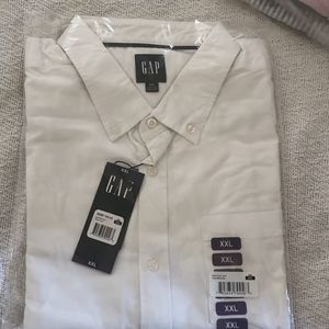 GAP White Long-sleeve Button Down Oxford Shirt